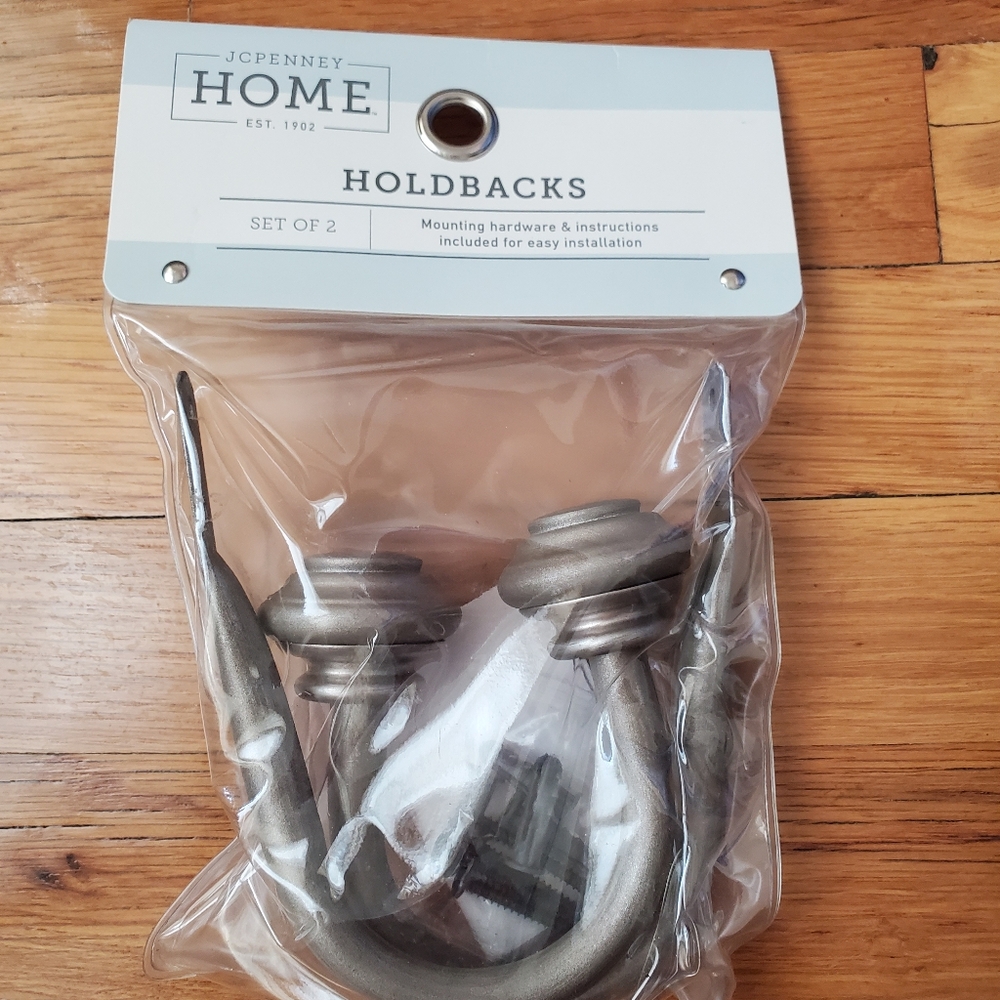 jcpenney aged pewter holdbacks set